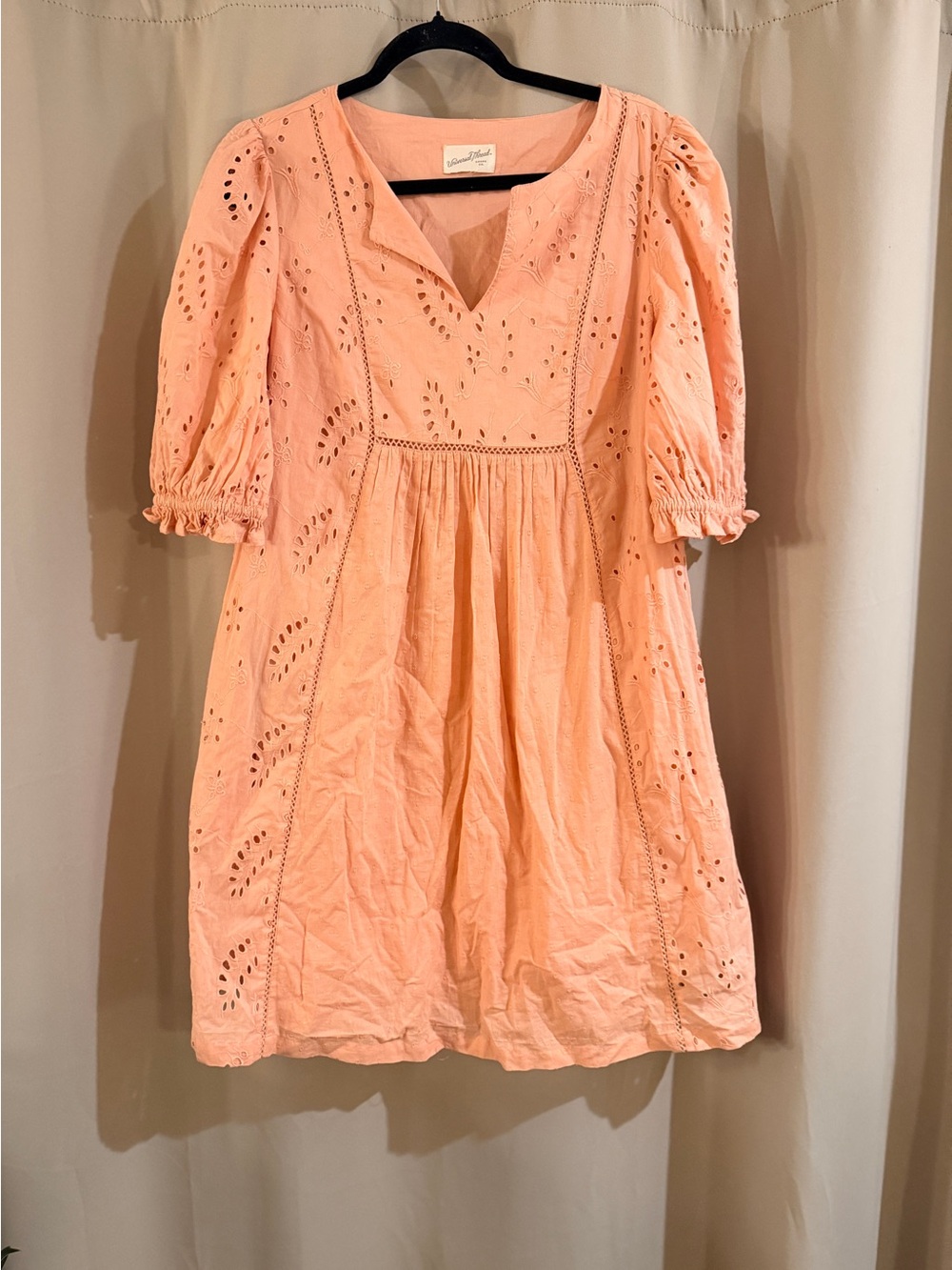 Women’s Universal Thread Peach  Cotton Dress